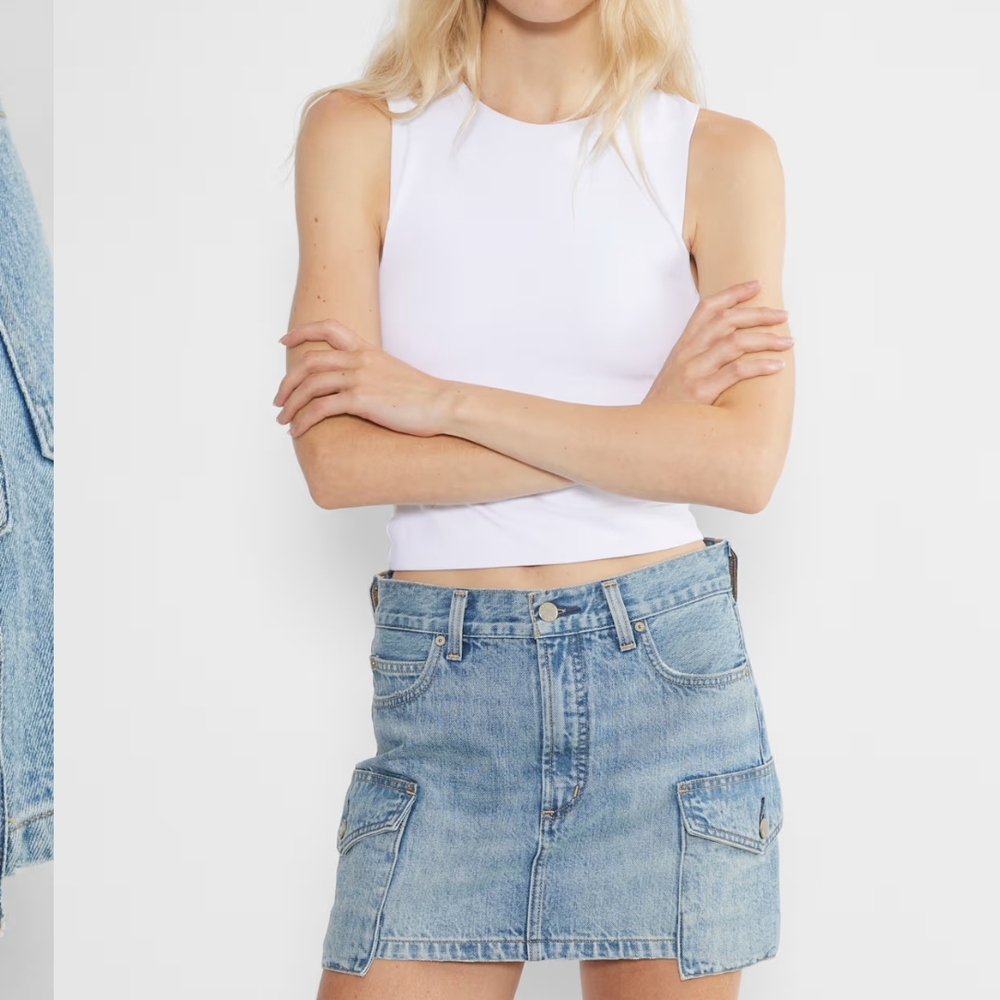 Denim Forum Mini Skirt
